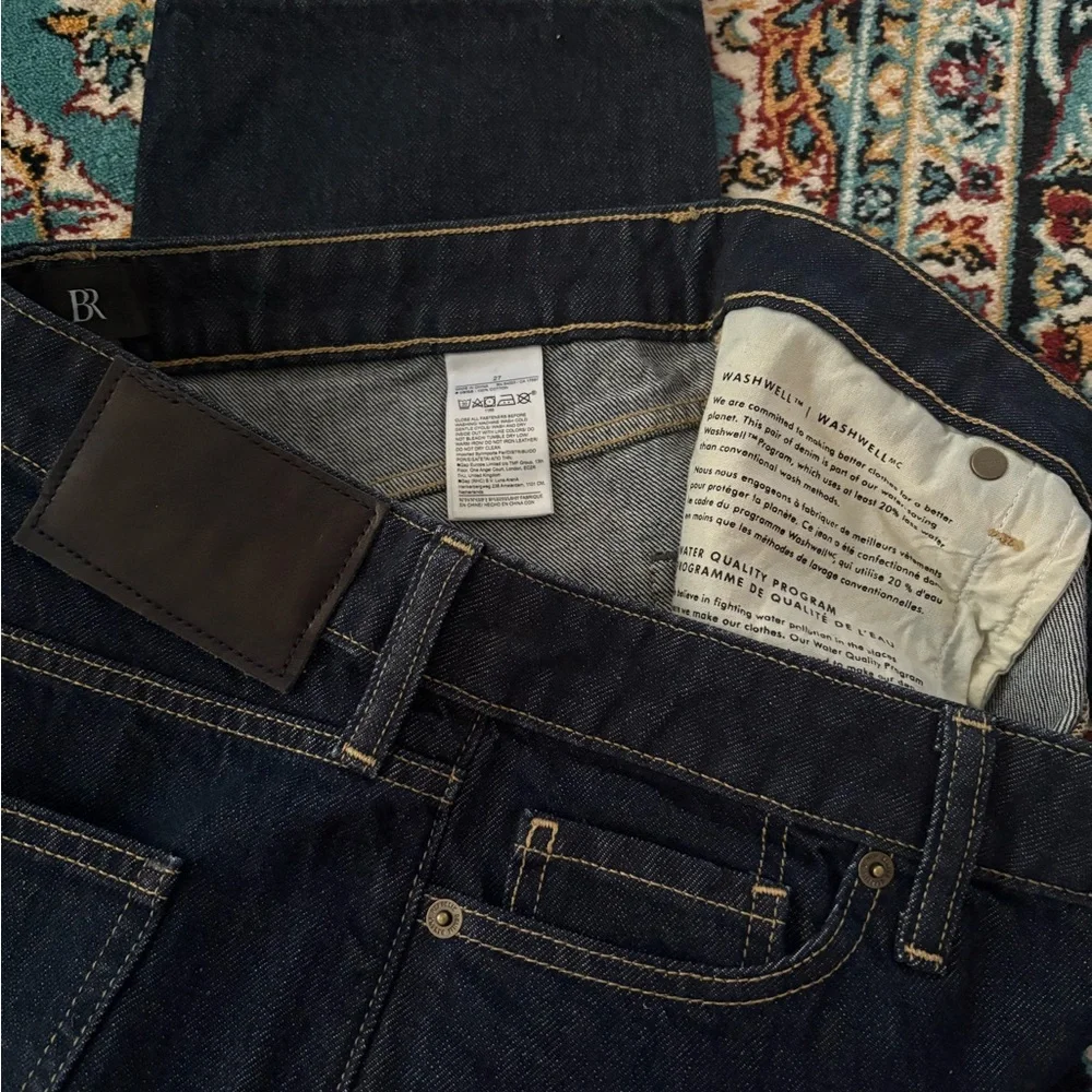 New Women’s Dark Blue Straight Legs Jeans, size 27 - Picture 2 of 9